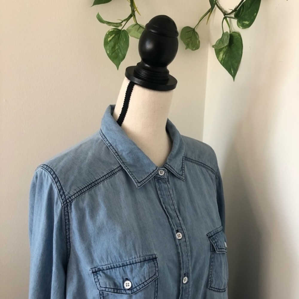 Torrid Chambray Button Down Shirt - image 8